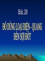 bài giảng công nghệ 8 bài 38 đồ dùng loại điện quang đèn sợi đốt