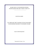 quá trình thực hiện xã hội hóa giáo dục phổ thông ở thành phố hồ chí minh từ 1986-2010