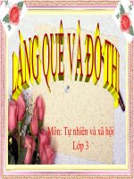 bài giảng tự nhiên xã hội lớp 3 bài 32 làng quê và đô thị