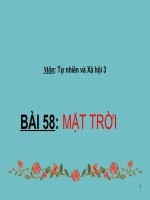 bài giảng tự nhiên xã hội lớp 3 bài 58 mặt trời
