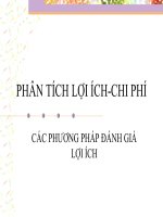 slide bài giảng phân tích lợi ích-chi phí các phương pháp đánh giá lợi ích