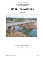 Thiết kế mố trụ, gối cầu