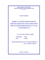Nghiên cứu một số chỉ tiêu sinh sản trên đàn chuột nhắt trắng giống swiss nuôi tại viện kiểm định quốc gia vắc xin và sinh phẩm y tế