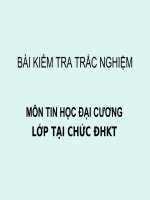 slide bài kiểm tra trắc nghiệm môn tin học đại cương