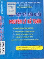 Tài liệu bài tập có đáp án môn nguyên lí kế toán