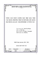 nâng cao chất lượng dạy học qua việc vận dụng phương pháp sơ đồ hoá để giảng dạy bài 41, 42, 44, 45 - sgk sinh học 11 nâng cao