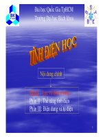 Bài giảng tĩnh điện học đại học bách khoa hồ chí minh