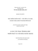 đặc điểm ngôn ngữ - văn hóa của địa danh tâm linh ở thành phố huế