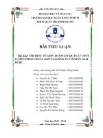 tìm hiểu về gmp- đánh giá quản lý chất lượng theo chuẩn gmp tại công ty cổ phấn nam dược