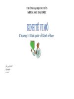 Bài thuyết trình KINH TẾ VI MÔ Khái quát về Kinh tế học