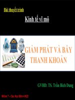 Bài thuyết trình Kinh tế vĩ mô GIẢM PHÁT VÀ BẪY THANH KHOẢN