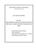 Một số phương pháp tập luyện kỹ thuật ở môn nhảy xa kiểu ưỡn thân cho học sinh THPT
