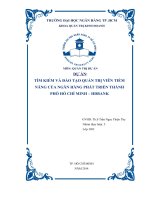 TÌM KIẾM và đào tạo QUẢN TRỊ VIÊN TIỀM NĂNG của NGÂN HÀNG PHÁT TRIỂN THÀNH PHỐ hồ CHÍ MINH – HDBANK