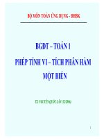 Bài giảng phép tính  vi tích phân hàm một biến đại học quốc gia hồ chí minh
