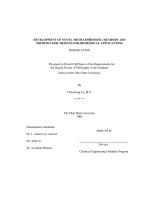 development of novel micro-embossing methods and microfluidic designs for biomedical applications