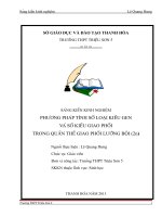 phương pháp tính số loại kiểu gen và số kiểu giao phối trong quần thể ngẫu phối lưỡng bội