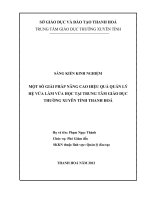 một số giải pháp nâng cao hiệu quả quản lý hệ vừa làm vừa học tại trung tâm gdtx tỉnh thanh hoá