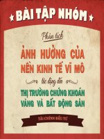 ảnh hưởng của nền kinh tế vĩ mô tác động đến thị trường chứng khoán, vàng và bất động sản