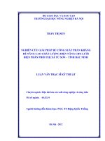 Nghiên cứu giải pháp bù công suất phản kháng để nâng cao chất lượng điện năng cho lưới điện phân phối thị xã từ sơn, tỉnh bắc ninh