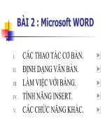 side bài giảng môn tin học đại cương  bài microsoft word