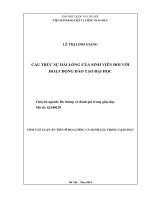 cấu trúc sự hài lòng của sinh viên đối với hoạt động đào tạo đại học