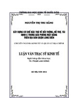 xây dựng cơ chế đặc thù về bồi thường, hỗ trợ, tái định cư trong công tác giải phóng mặt bằng trên địa bàn quận long biên