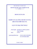 Nghiên cứu gia công chi tiết có vùng khuất dao trên máy CNC