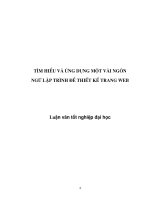 Tìm hiểu và ứng dụng một vài ngôn ngữ lập trình để thiết kế trang web