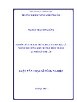 Nghiên cứu chế tạo thử nghiệm vacxin đậu gà nhược độc đông khô chủng c trên tế bào xơ phôi gà một lớp