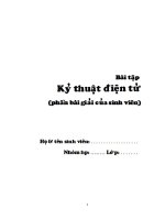 Bài tập kỹ thuật điện tử