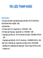 Chương 5 tổng quan về lạnh kỹ thuật lạnh