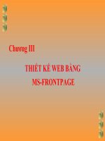 bài giảng thiết kế web với forntpage 2003