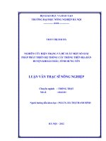 Nghiên cứu hiện trạng và đề xuất một số giải pháp phát triển hệ thống cây trồng trên địa bàn huyện khoái châu, tỉnh hưng yên