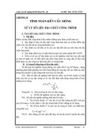ĐỀ TÀI: Tính toán kết cấu móng xử lý số liệu địa chất công trình