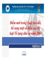 điểm mới trong luật sửa đổi,bổ sung một số điều của bộ  luật tố tụng dân sự 2004