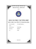 Báo cáo thực tập tổng hợp tại công ty cổ phần sản xuất và thương mại Ba đình
