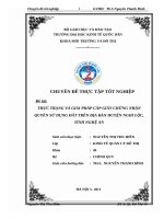 thực trạng và giải pháp cấp giấy chứng nhận quyền sử dụng đất trên địa bàn huyện nghi lộc, tỉnh nghệ an