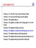 Bài giảng thí nghiệm ô tô - Đại học - Chương 6 xác định tính chất động lực học của ô tô