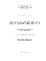 không gian metric riêng và một số định lý điểm bất động