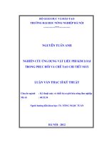 Nghiên cứu ứng dụng vật liệu phi kim loại trong phục hồi và chế tạo chi tiết máy