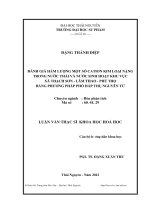 đánh giá hàm lượng một số cation kim loại nặng trong nước thải và nước sinh hoạt khu vực thạch sơn - lâm thao – phú thọ bằng phương pháp phổ hấp thụ nguyên tử