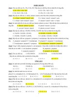 Câu hỏi Trắc nghiệm chuyên đề Hóa học THCS