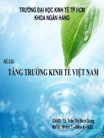 Báo cáo kinh tế vĩ mô TĂNG TRƯỞNG KINH TẾ VIỆT NAM