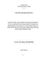 đánh giá thực trạng trồng và thăm dò ảnh hưởng của naa đến khả năng giâm cành của thanh long ruột đỏ  và ruột trắng ở huyện hướng hóa, tỉnh quảng trị