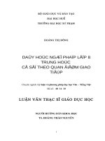 dạy học ngữ pháp thcs lớp 8 theo quan điểm giao tiếp