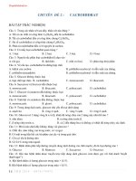 CHUYÊN ĐỀ LUYỆN THI CHUYÊN HÓA CARBONHYDRAT