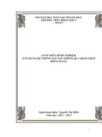 sáng kiến kinh nghiệm xây dựng hệ thống bài tập thông qua khái niệm đồng đẳng