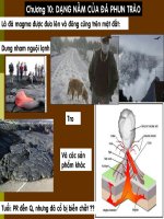 bài giảng địa chất cấu tạo chương 10 dạng nằm của đá phun trào