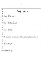 Tổng hợp toàn bộ câu hỏi truyền nhiệt