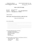 thiết kế phân xưởng chưng cất dầu thô có nhiều cấu tử nhẹ